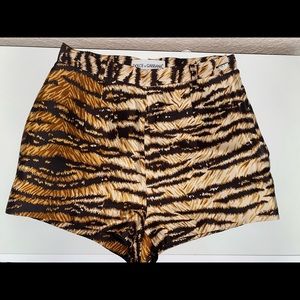 Dolce & Gabbana Silk Tiger Shorts